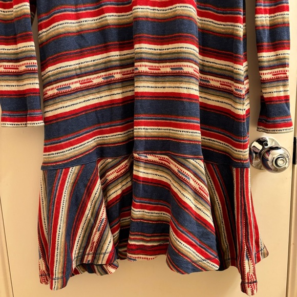 Lauren Ralph Lauren LRL Aztec Southwestern Bohemian Ruffle Waffle Knit Dress XL - Picture 5 of 8
